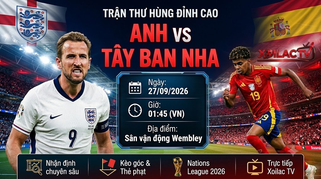 Nhận định Anh vs Tây Ban Nha (01h45, 27/09): Lửa hận Wembley